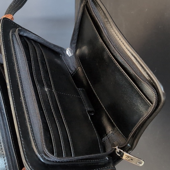 Vintage Brown /Black Faux Snakeskin Leather Marc Chantal MC Shoulder Bag. - Picture 11 of 16